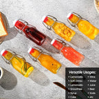 12 Pack 4 oz Swing Top Glass Bottles,Flip Top Glass bottles with airtight Caps for Home Brewing Beer,Kombucha,2nd Fermentation,Kefir,Beverages,Soda,Oils,Vinegar,Limoncello,Vanilla extract