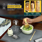 6 Pcs Matcha Whisk Set | Matcha kit with Mottled Green Bowl, Bamboo Whisk, Scoop, Sifter, Holder for whisk & Cleaning Cloth, Traditional Matcha Set in Magnetic Gift Box