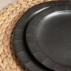 Stone Lain Oasis 4-Piece Dinner Plate Set Stoneware, Black