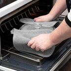 RITZ Terry Potholder & Hot Pad: Unparalleled Heat Resistant, Durable 100% Cotton – Ergonomically Designed for Optimal Grip – Easy-Care Machine Washable – 4-Pack, Titanium/Graphite