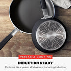 GreenPan x Bobby Flay 2 Piece- 8” and 10” Nonstick Frying Pan Skillet Set, PFAS-Free Diamond Ceramic, Induction Suitable, Stay-Cool Silicone Handle, Easy Clean Dishwasher & Oven Safe, Black