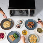Farberware Countertop Microwave Oven 1000 Watt Power Auto Cook Settings, Defrost, Easy Clean and Child Safety Lock, 1.3 Cu. Ft, Stainless