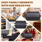 11x5 Inch Cast Iron Bread Loaf Pan With Lid，5.8 Qt Large Loaf Pan For Sourdough Bread Baking, Pre-Seasoned Heavy Duty Dutch Oven Bread Pan For a Crispy Crust