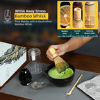 6 Pcs Matcha Whisk Set | Matcha kit with Black Bowl, Bamboo Whisk, Scoop, Sifter, Holder for whisk & Cleaning Cloth, Traditional Matcha Set in Magnetic Gift Box