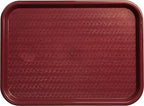 Carlisle FoodService Products CT121661 Cafe Standard Plastic Cafeteria/Fast Food Tray, NSF Certified, BPA Free, 16" Length x 12" Width, Burgundy (Pack of 24)