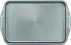 Circulon Total Bakeware Set Nonstick Cookie Baking Sheets with Cooling Rack, 3 Piece, Gray