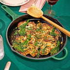 Great Jones King Sear Cast-Iron Skillet (Broccoli, 12") | Enameled for Easy Cleaning | Safe for All Stovetops & Ovens | Perfect for Crispy Chicken, Steak & More | Oven-Safe to 500°F | Hand Wash Only