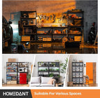 HOMEDANT 5 Tier Storage Shelves Adjustable Laminated Boltless Garage Metal Shelving Unit Heavy Duty Utility Rack Shelf Warehouse Pantry Closet Kitchen 35.9" W x 16.2" D x 71.3" H 1Pack