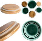 DII Kitchen Accessories Retro Collection, Ceramics, Canister Set, Aqua, 3 Piece