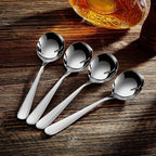 KEAWELL Premium 7" Louise Soup Spoons, 18/10 Stainless Steel, Dishwasher Safe (8)