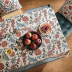 patdrea Designer Vintage Linen Extra Long Tablecloth for Rectangle Table,French Soft Floral Tablecloths,Colorful Table Cover for Kitchen Dining,Parties,Christmas,Thanksgiving,Party,67"x118"-Puno