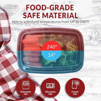 Reli. Meal Prep Containers, 16 oz. | 50 Pack | 1 Compartment Food Container w/Lids | Microwavable Food Storage Containers/To Go | Black Reusable Bento Box/Lunch Box for Meal Prep