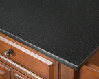 Crosley Furniture Alexandria Granite Top Rolling Kitchen Island Storage Cart, Microwave Stand, Spice Rack, Cherry