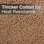 RITZ Terry Potholder & Hot Pad: Unparalleled Heat Resistant, Durable 100% Cotton – Ergonomically Designed for Optimal Grip – Easy-Care Machine Washable – 2-Pack, Mocha