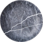Carlisle FoodService Products Ridge Reusable Plastic Plate Dinner Plate for Home and Restaurant, Melamine, 10.5 Inches, Soapstone, (Pack of 12)